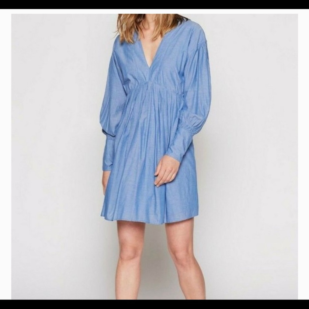 Joie Robina Cotton Blouson Sleeve Dress